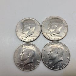 4 KENNEDY COINS 