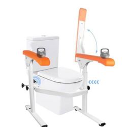 Toilet Safety Rails for Seniors (520 lbs), Extra Wide Toilet Safety Rails, Adjustable Height and Width Toilet Hand Rails,Toilet Rails for Elderly Adul