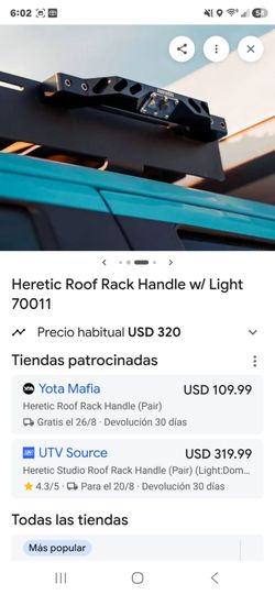 Heretic hendor led lights para roof rack