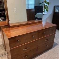 Actual Mid-Century Dresser With Mirror 
