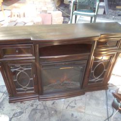 The Beautiful Fireplace TV Stand Awesome Condition And Works Hothot