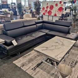 Black Sectional Sofa 