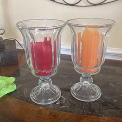 Large Glass Candle Holder