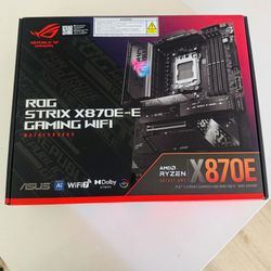 ASUS ROG Strix X870E-E Gaming WiFi AMD AM5 X870 ATX Placa base 18+2+2 etapas de potencia, conmutador OC dinámico, Core Flex, DDR5 AEMP, WiFi 7, 5X M.2