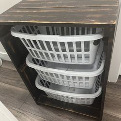 Custom Rustic Wooden Laundry Basket | Home Decor Farmhouse | Organizer & storage