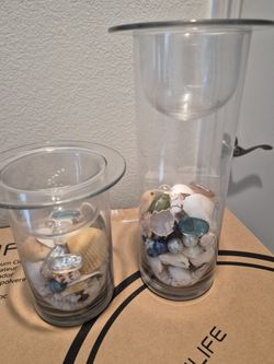 Tropical Nautical Glass Candle Holders  