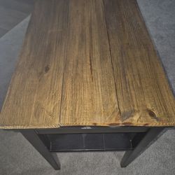  Solid Farmhouse Real Wood Center Coffee Table, 27 in