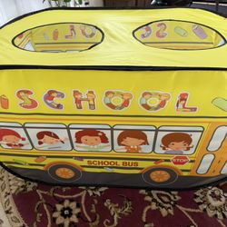 Pop Up School Bus Tent For Kids / Toddler