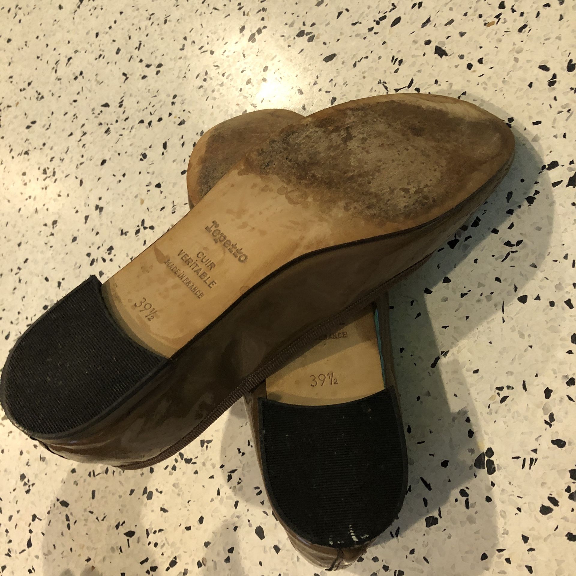 Repetto Brown Patent leather Ballet Flats size US