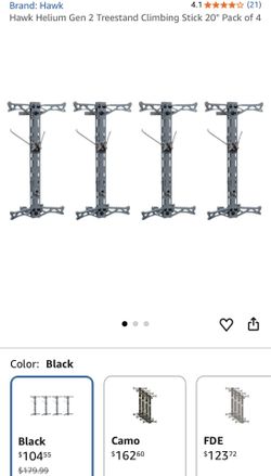 Hawk Helium Gen 2 Treestand Climbing Stick 20" Pack of 4