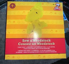New Colorbök Peanuts Sew a Woodstock Plush Craft Kit - 7" Pre-Cut Yellow Bird