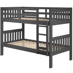 Grey Twin Over Twin Gorgeous Bunkbed 