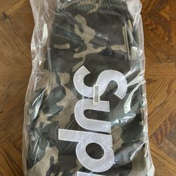 Supreme Satin Applique Sweatpant (SS26) Woodland Camo Size Large