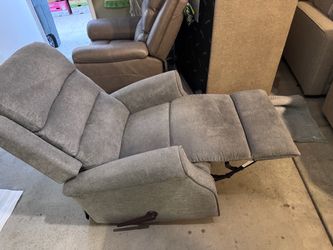Gray Fabric Power Recliner Chair