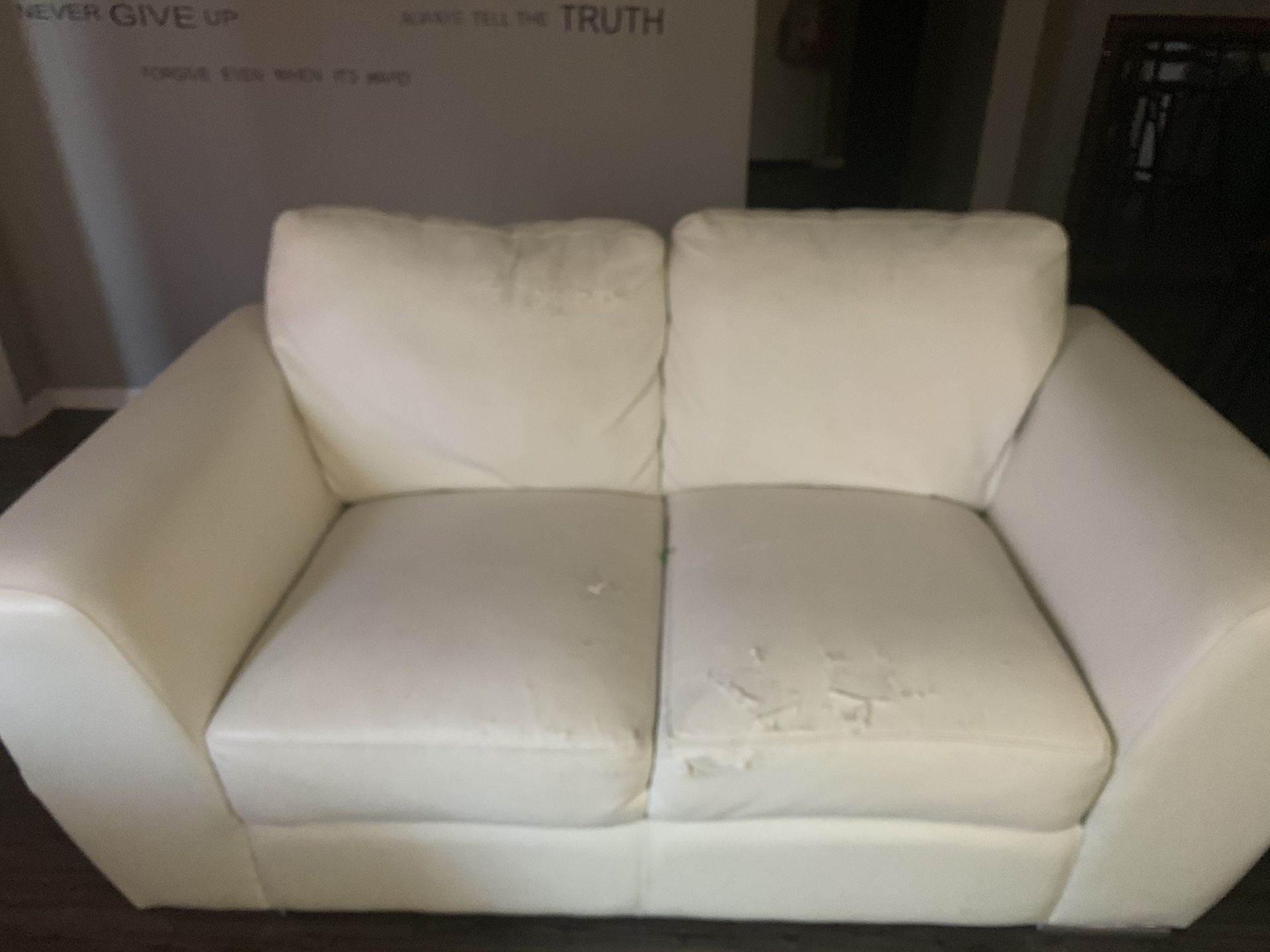 White leather Couch