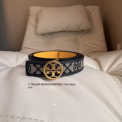 1" MILLER MONOGRAM BELT Tory Navy