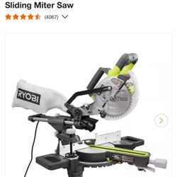 Exclusive RYOBI 10 Amp Corded 7-1/4 in. Compound Sliding Miter Saw 1.9k