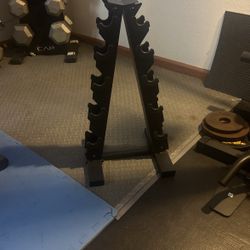 Five tier dumbbell rack