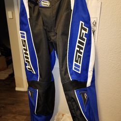 Shift Assault Motocross Off Road Riding Pants Size 26 Royal Blue Black White And Fly YL Shirt