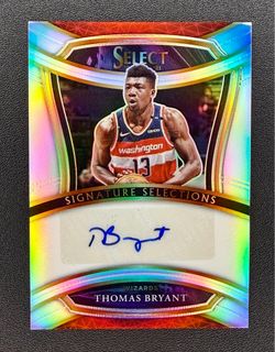 Thomas Bryant 2020-21 Panini Select SIGNATURE SELECTIONS Silver Holo Auto