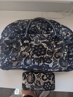 Lace handbag and wallet