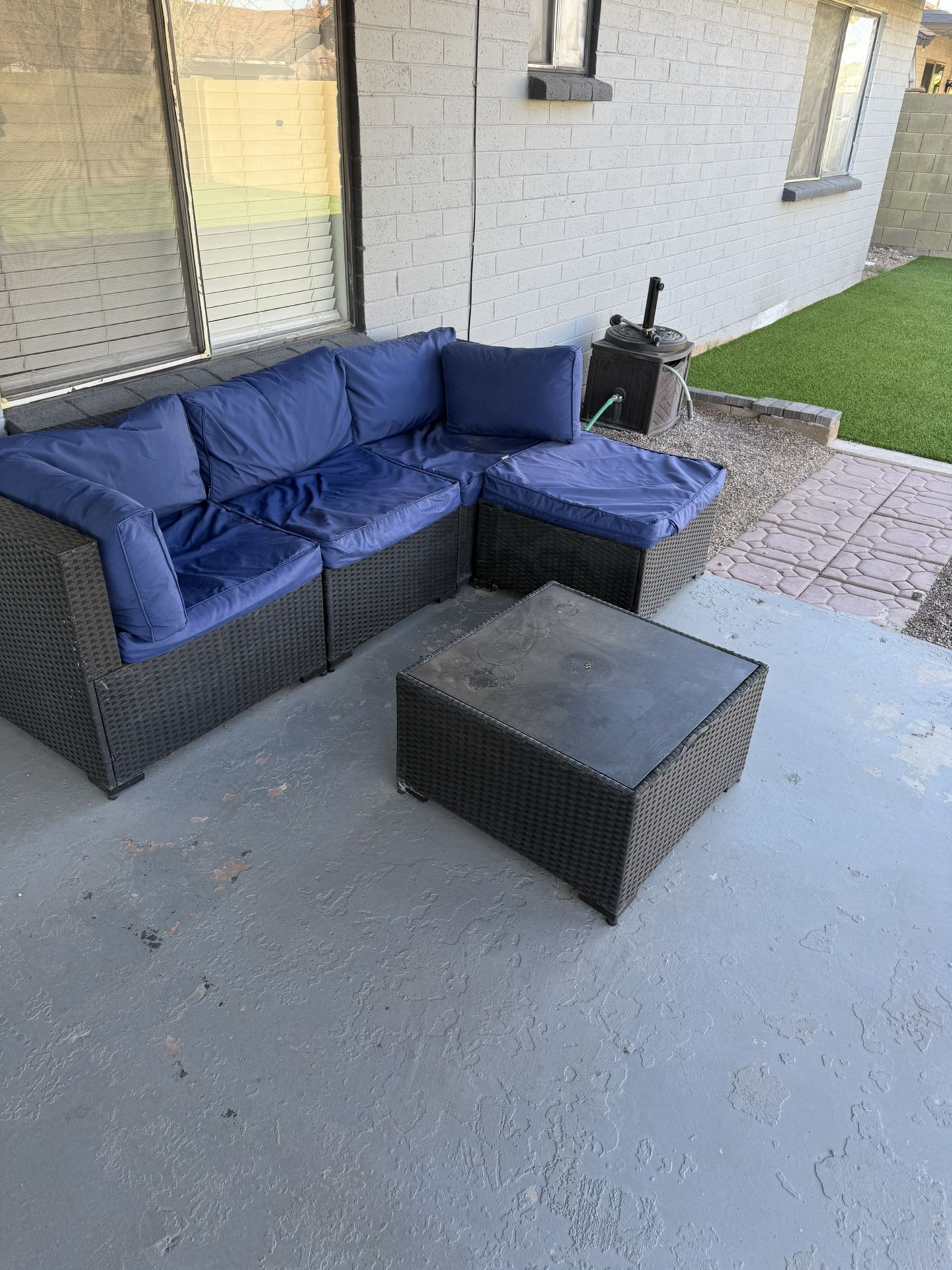patio couch and table