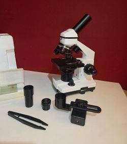 New Microscope Bebang 100x - 2000x Compound biological microscope - smartphone adaptor - slides - tweezers - new batteries - science learning fun - bi