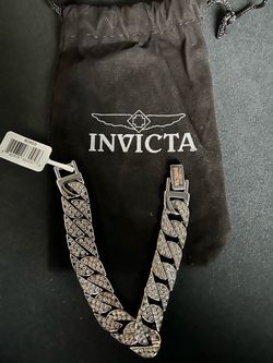 Invicta Crystal Cuban Link Bracelet