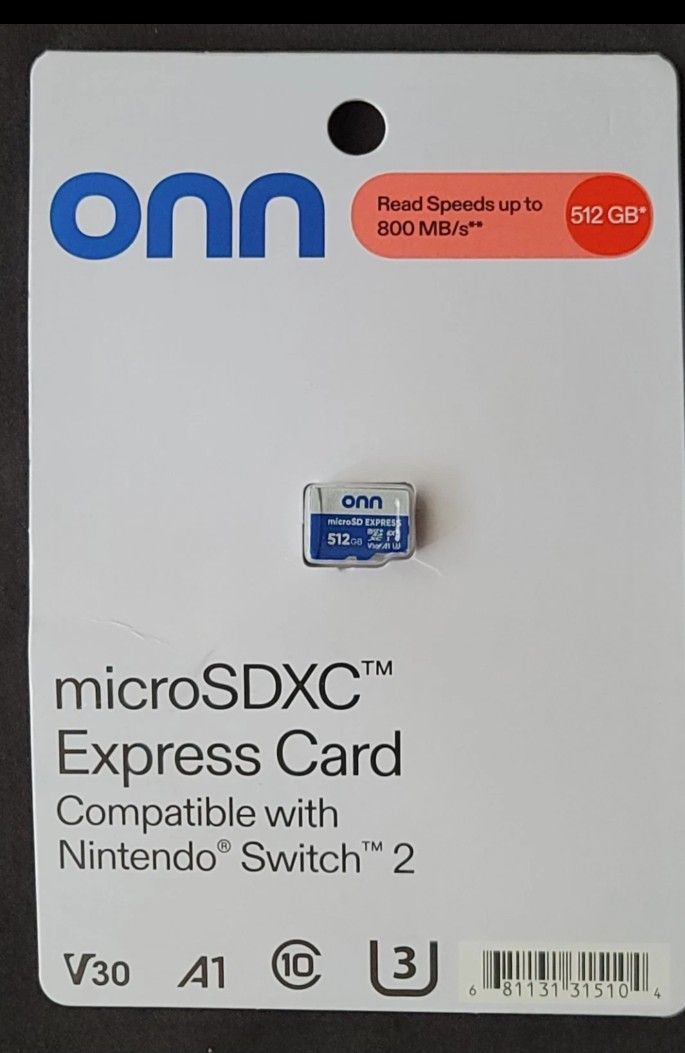 BRAND NEW Onn 512 GB Nintendo Switch 2 MicroSDXC Express Memory Card