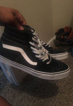Black and white vans