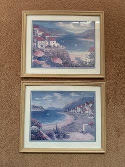 Mediterranean Coast Framed Pictures 