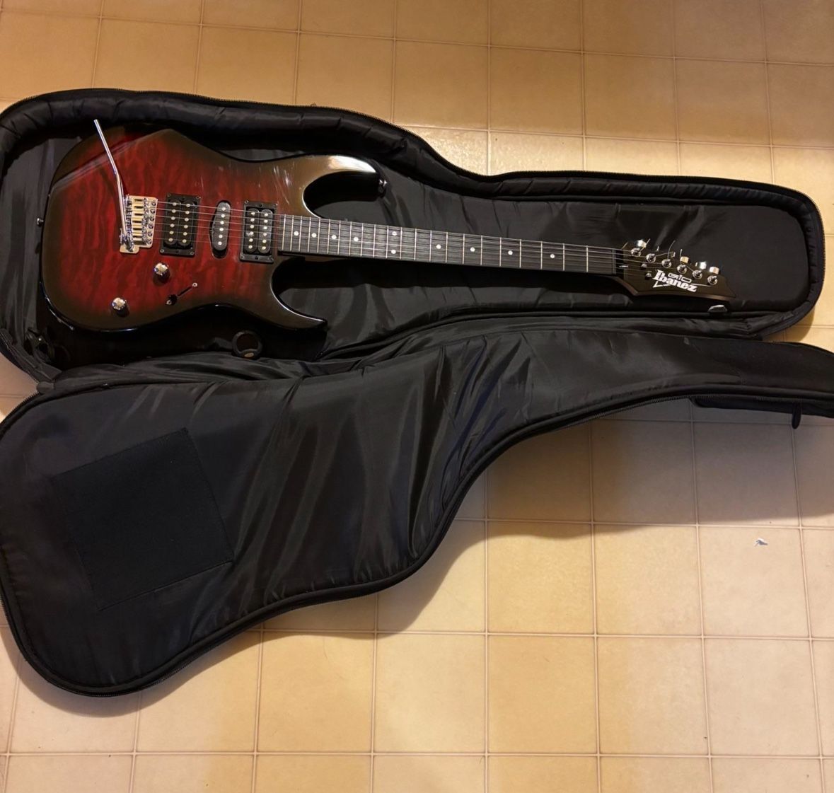 Ibanez Gio GRX70QA Electric Guitar - Transparent Red Burst (good condition)