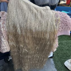 Rachel Zoe Gold Fringe Skirt 