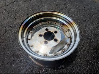 One Cragar SST Super Street trick 14x7 inch chrome 5 lug wheel