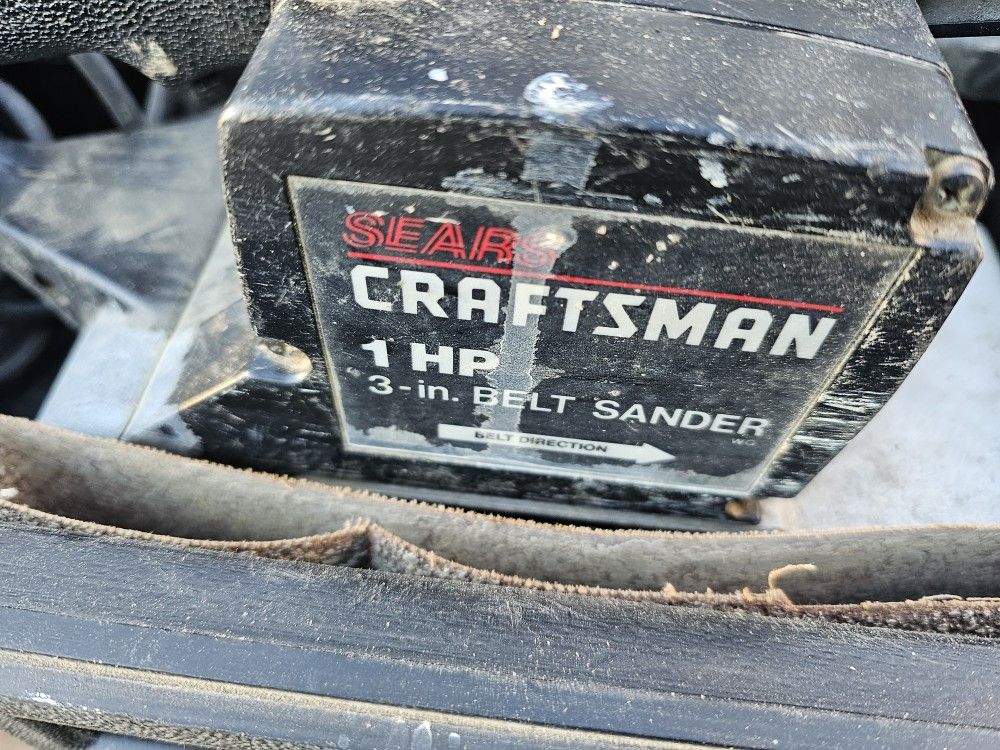 CRAFTSMAN BELT SANDER #(contact info removed)31 7.5A 3"X 21" 1 HP Works great, MADE IN USA