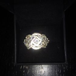 It's A Diamond Multi-cluster 3 Over Design White Gold Ring