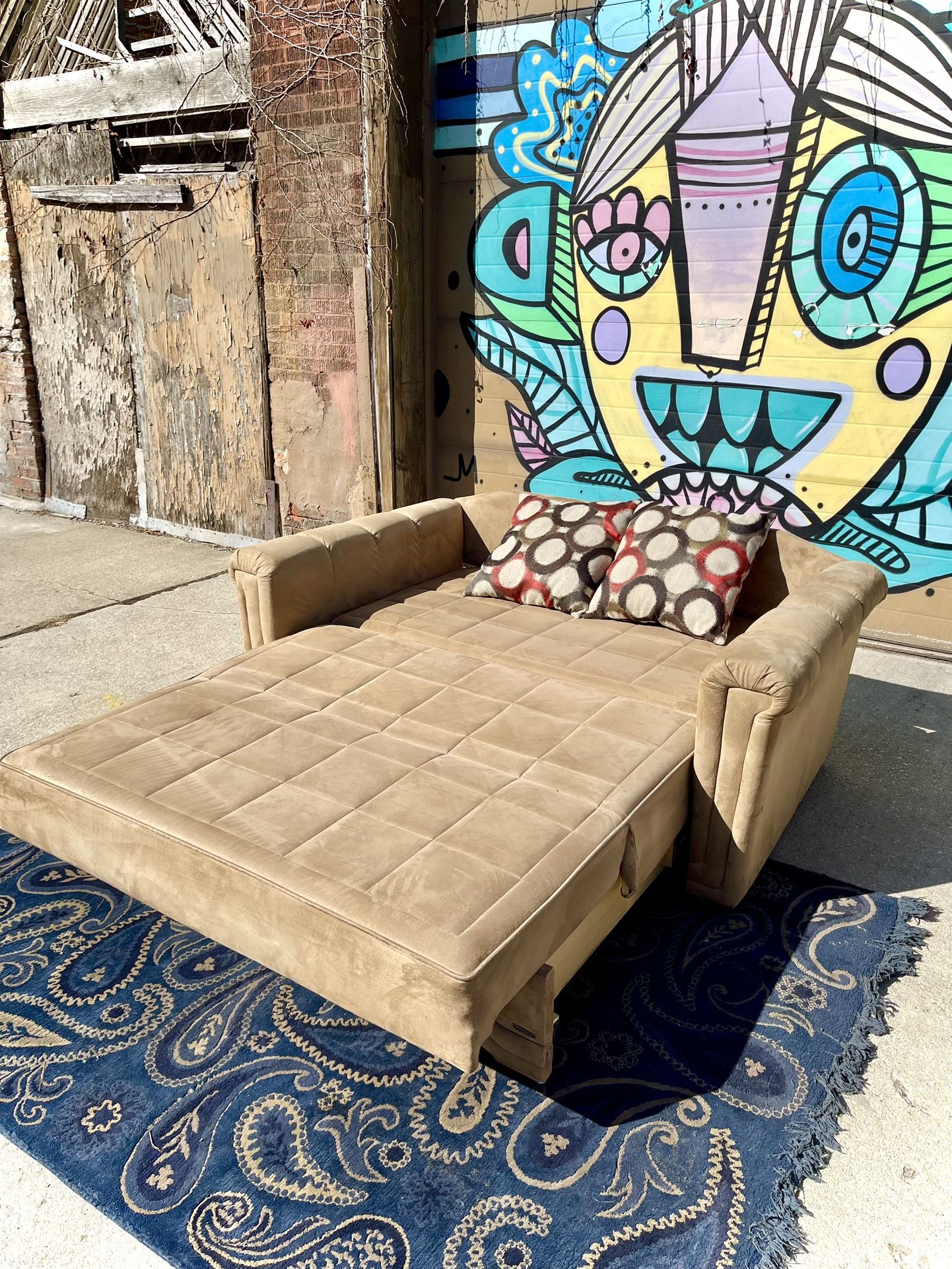 Love Seat Full Size Convertible Sleeper Sofa(Delivery Available)