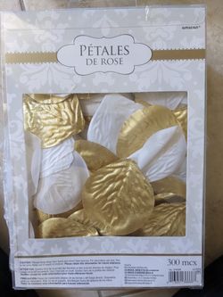Rose Petals Gold And White