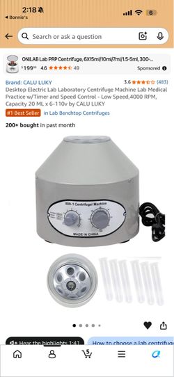 Desktop Lab Centrifuge Machine / máquina centrifuga