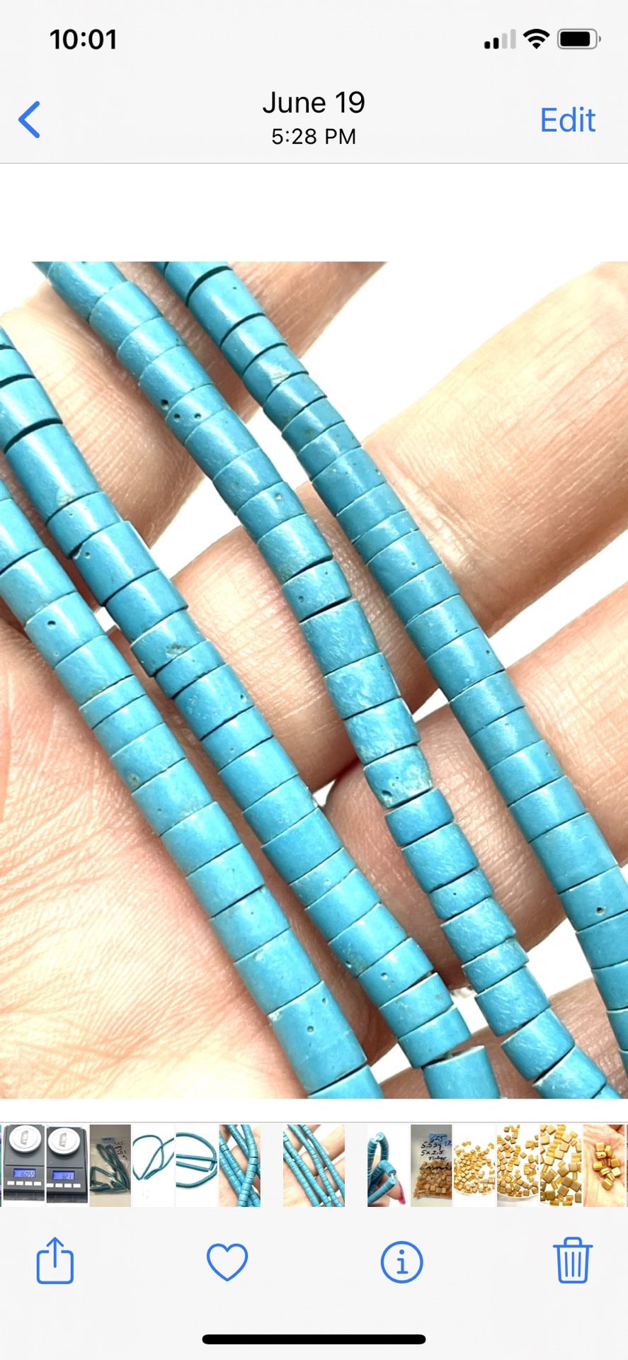 Lot Of Turquoise Heishi Beads 403