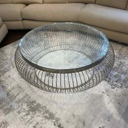 Coffe Table Round Glass Top