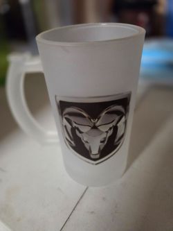 Dodge Ram Frosted Glass Beer Mug