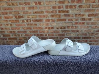 Ecco Cozmo Slide Sandals Stylish White color 37 US Size 6-6.5
