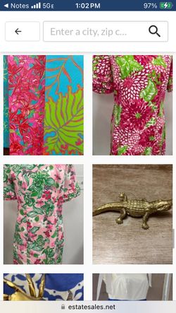 Estate sale with Lilly Pulitzer items