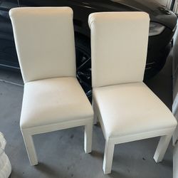 Matching White Dining Chairs