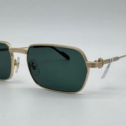 PREMIERE C DE CARTIER FULL RIM GOLDEN SUNGLASSES CT0463S 002 100% GENUINE ~$1425
