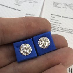 6.06ctw F vs1 Lab Grown Diamond For Earrings 