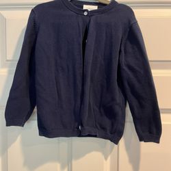 Little English Girls Navy Blue Cardigan Sweater Size 5
