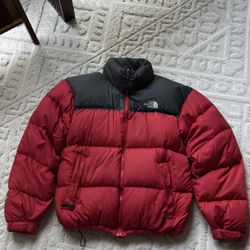 The North Face 1996 Retro Nuptse 700 Jacket Red Charcoal