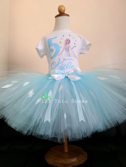 Light blue Elsa Frozen 2 Tutu Outfit